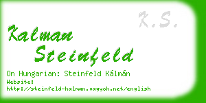 kalman steinfeld business card