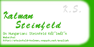 kalman steinfeld business card